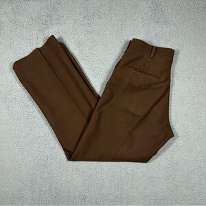 Vintage 70’s Kings Road Perma Press Brown Trousers  Pants Size 30 Short 0368